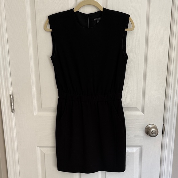 A/X Armani Exchange Black Sleeveless Mini Dress - Picture 1 of 4